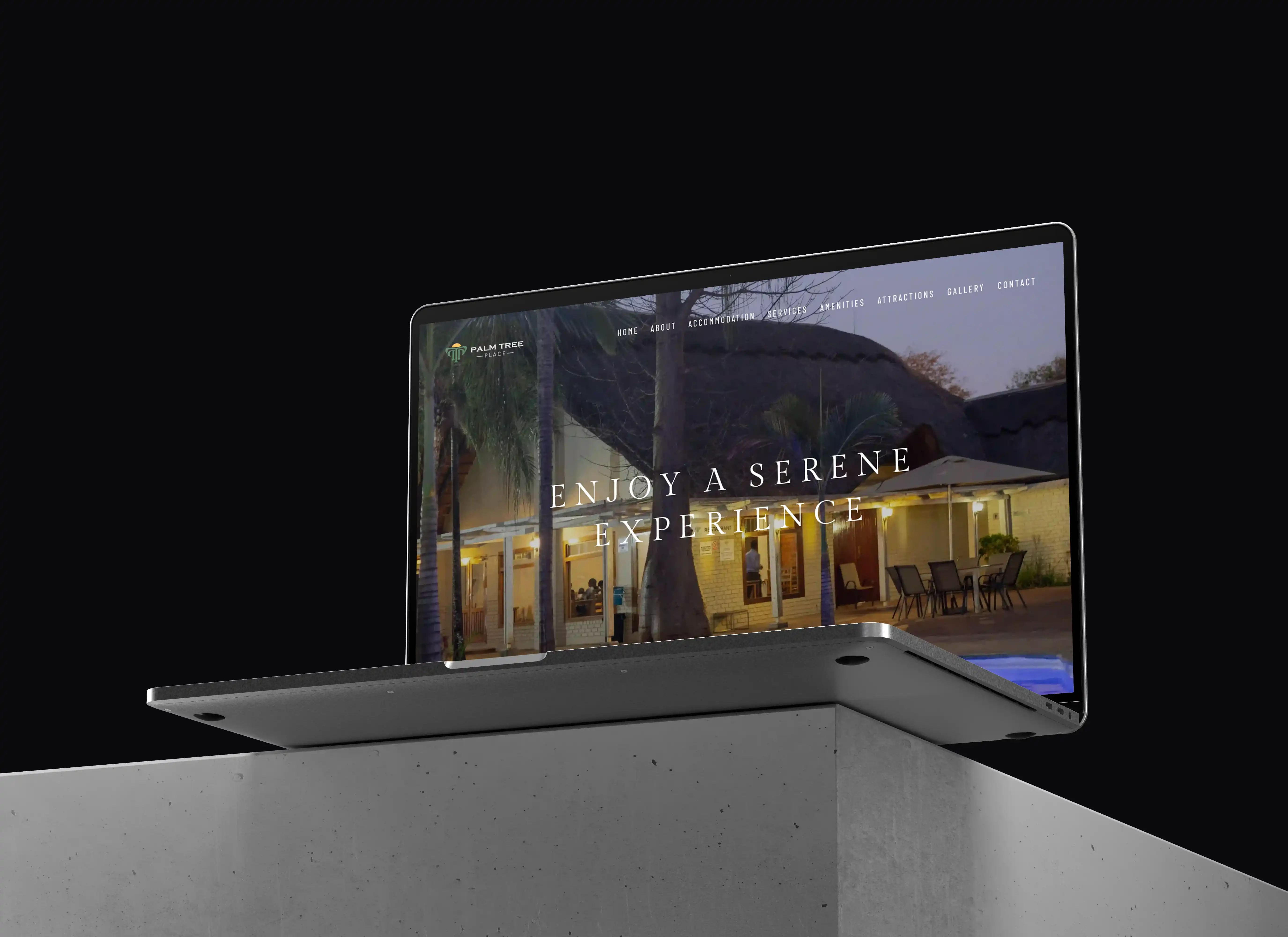 Palm Tree Place Hotel Mockup